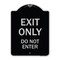 Signmission Exit Only Do Not Enter Heavy-Gauge Aluminum Architectural Sign, 24" H, BS-1824-24035 A-DES-BS-1824-24035 - alternate 1